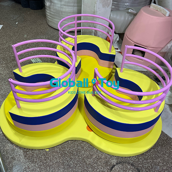 Soft play spiral slide for kids indoor playground equipment