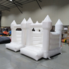 Mini gonflable Blanc Bounce House Compact Wedding Jumping Castle for Kids Backyard Birthday Events et Utilisation de la location en plein air