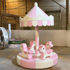Pink baby soft play rotating ride for children fun area