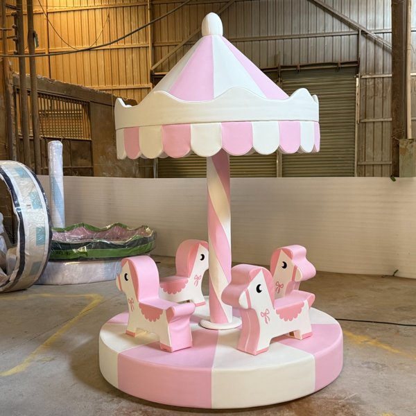 Pink baby soft play rotating ride for children fun area