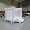 Maison de rebond gonflable blanc avec murs en maille pour enfants