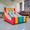 PVC inflatable slide with triple basketball hoop combo