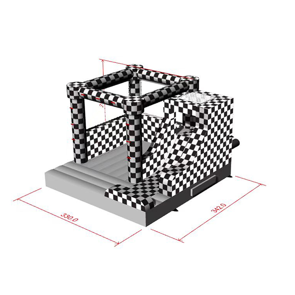 Schaakbord opblaasbaar kasteel spring- en glijbaan-magazijn voor amusementsapparatuur