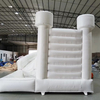 Commercial Grade White Bounce House with Slide for Wholesale