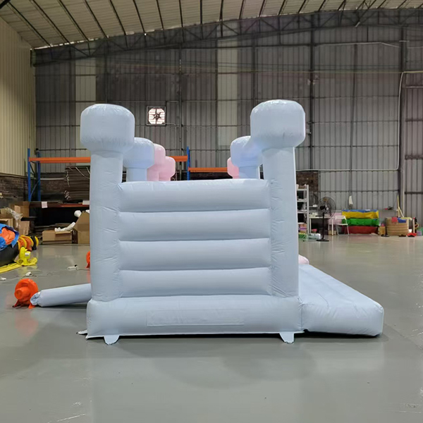 Blue Bounce Castle Inflatable Playhouse With Air Blower For Backyard Event Rental