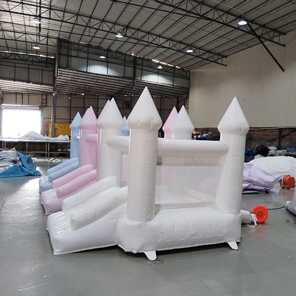 toddler jumping pastel inflatable castle indoor play
