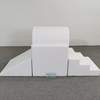 Angle view of toddler tunnel and soft stair slide set