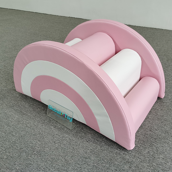 White rainbow soft arch rocker for daycare