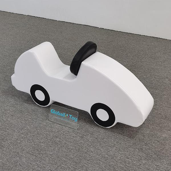 white car shaped soft rocker side view