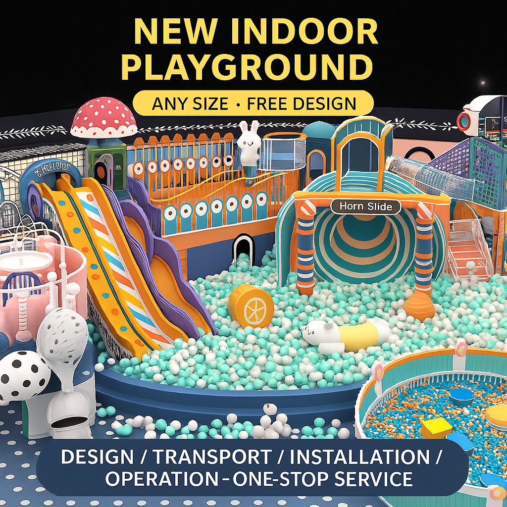 Play Soft Play Kustom Indoor Nakal Kastil Nakal Untuk Anak-Anak-Struktur Multi-Level dengan Slide, Tunnels & Ball Pits