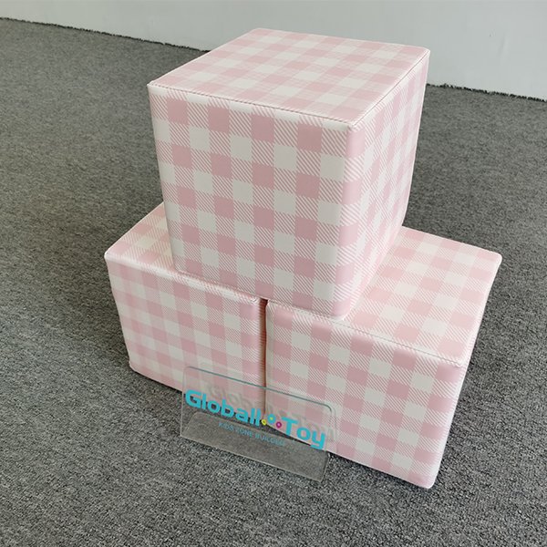 pink-checkered-soft-play-cube-for-kids