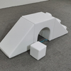 White foam slide and tunnel play set for kids