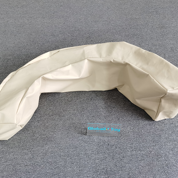 Beige soft play bridge cover for climbers