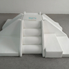white soft play climbing and sliding blocks