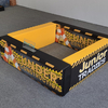 Yellow and black soft play fence with Junior Tradies logo for indoor playgrounds