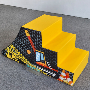  Soft foam stair climber with construction vehicle graphics