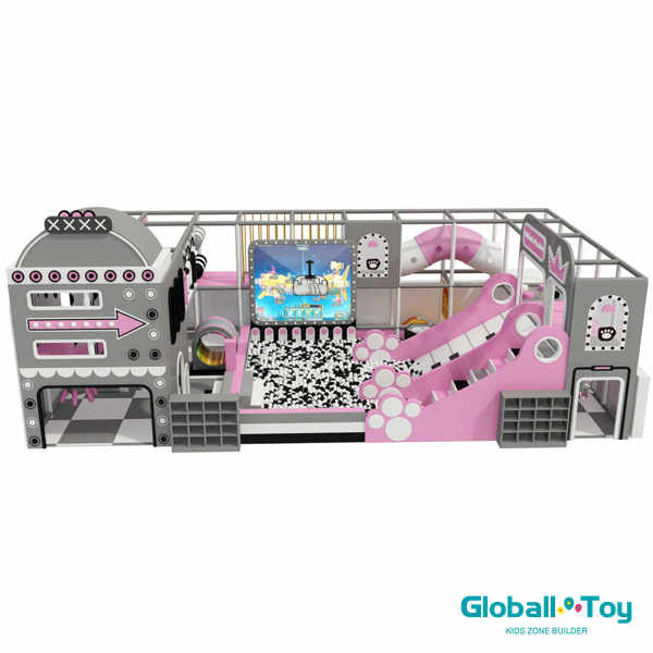 mall indoor playground pink theme activity park factory price