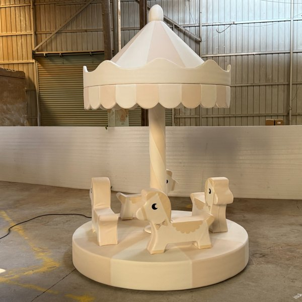 Soft indoor merry go round ride for kids zone playground