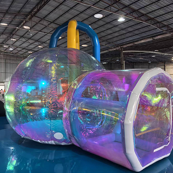 Colorful PVC dome tent with tunnel for children's parties