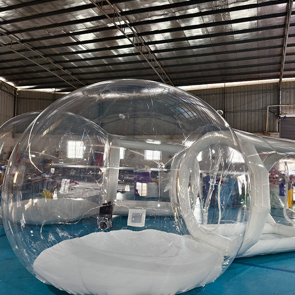 Eco-friendly PVC glamping dome for outdoor rentals