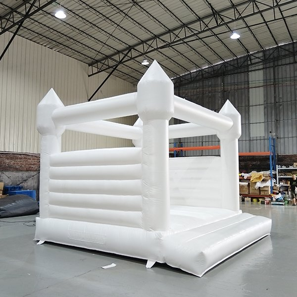 Commercial white bounce house with high walls for kids parties