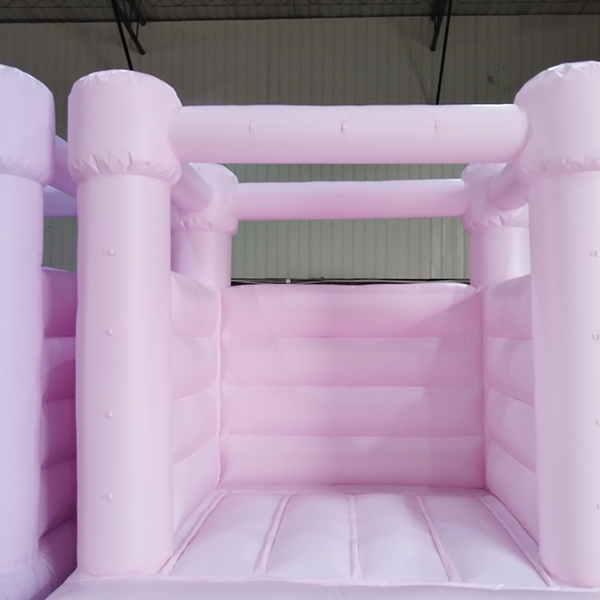 White Bouncer Inflatable Pastel Castle For Kids Celebration Stockist