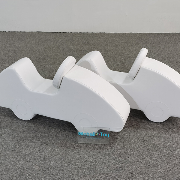 white car soft play rocker for indoor play area