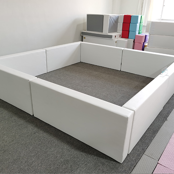 white toddler safety soft play yard