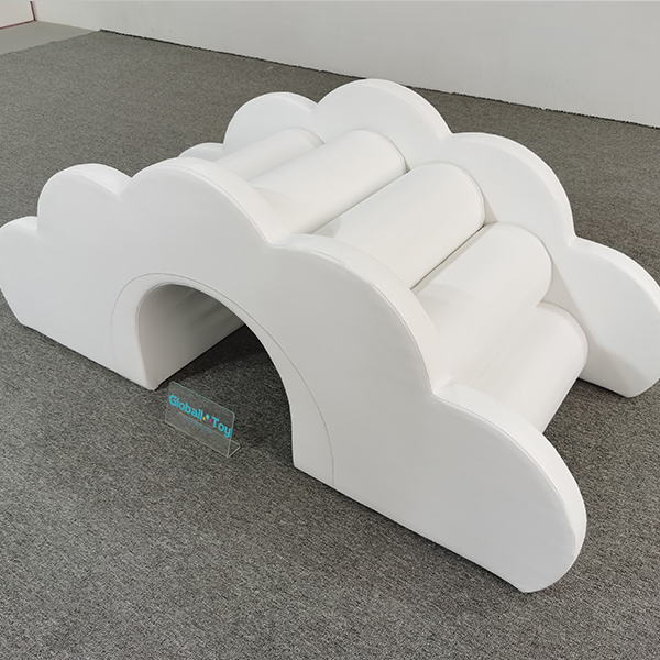 Premium White Soft Play Climbing und Slide -Sets mit Brücke, Tunnel und Blöcken für Indoor -Spielzimmer, Kindertagesstätte und Kindergartenspaß