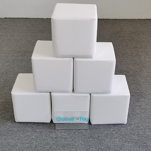  White soft play cube blocks for kids