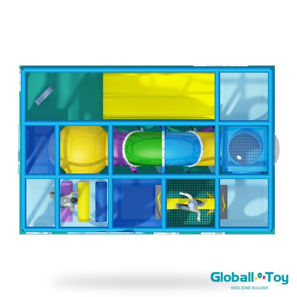 small ocean theme indoor playground layout for shopping malls and daycare