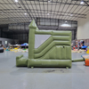 army-green-inflatable-bounce-house-front-with-slide