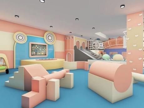 Aire de jeux intérieure pastel moderne avec équipement de jeu doux et zone d'escalade_597_448.jpg