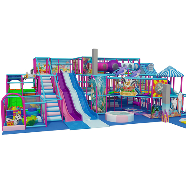 ocean theme indoor playground with slides tunnels and ball pit for kids entertainment center
