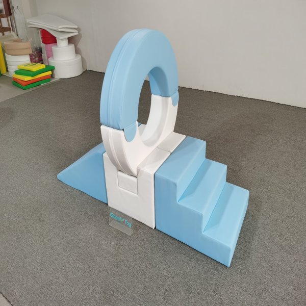 Soft-Play-Ramp-Ring-Set-Kleinkind-Aktivit&auml;tsausr&uuml;stung-Gro&szlig;handel-blau