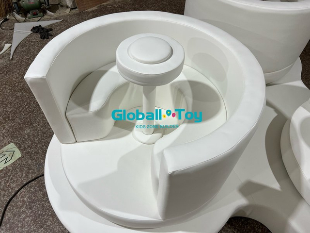 Soft Play Spinning Seat Ride Set with Circular Design And PU Foam Covering for Indoor Toddler Playgrounds Kids Zones Play Centers And Soft Amusement Parks