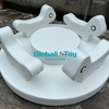 Round animal soft carousel made of foam and PU leather
