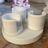 Pink round cup spinning toy for indoor soft play center