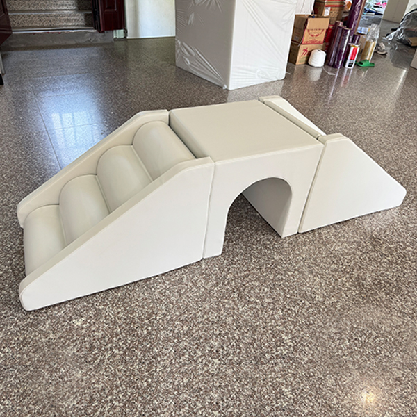 Soft play climbing tunnel set for indoor toddler activity center