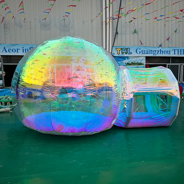 Effet arc-en-ciel tente de jeu gonflable pour les activités pour les tout-petits