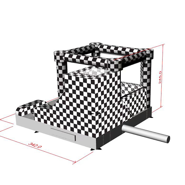 Duurzaam PVC opblaasbaar kasteelspeelhuis voor plezier in de achtertuin