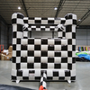 Custom checkerboard inflatable playhouse for toddler fun