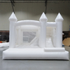 Casa de rebote del castillo inflable blanco con tobogán para niños
