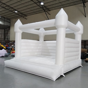 White inflatable square bouncy castle for outdoor wedding rental