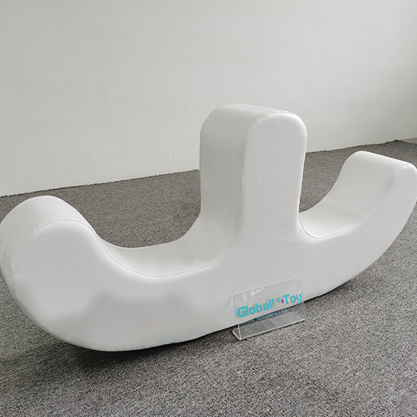 White soft foam seesaw rocker for toddlers