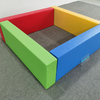 Kids indoor foam playpen with red yellow green blue walls