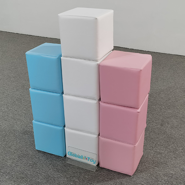 Stackable soft play cubes for indoor playground 