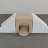 beige soft crawl tunnel climber for toddlers