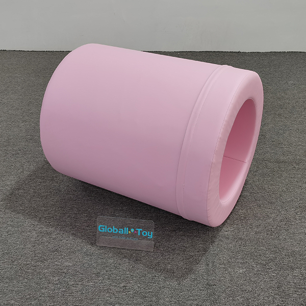 white soft play cube stool for child activity center