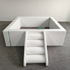 white fence ball pit with slide for indoor playground